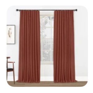 NEW Wade Logan Birglinde Blackout Curtains 50x84 – Terracotta (Set of 2)